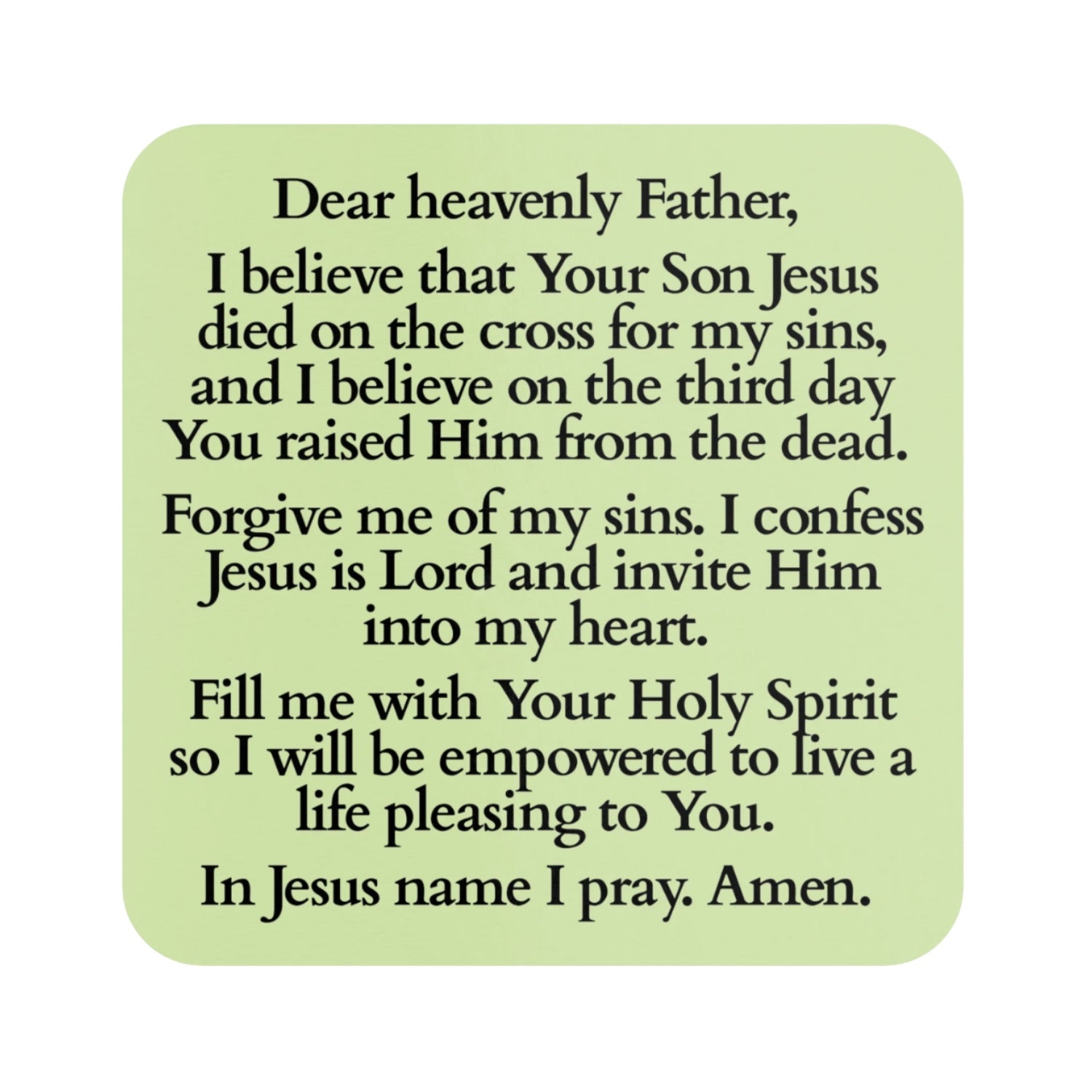 Custom Branded Salvation Prayer Cards